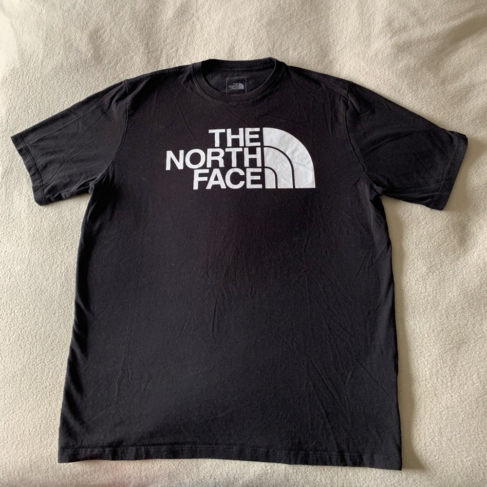 The North Face Logo Graphic Short Sleeve Black Cotton Men's T-Shirt Size L